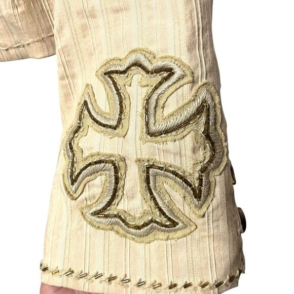 TILL THE END Beaded Blazer M - Picture 4 of 13